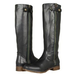 MIA Cammi Black Leather Riding Boots